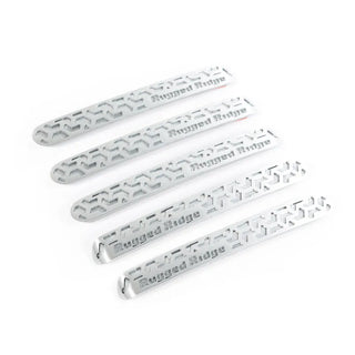 Rugged Ridge Elite Brushed Aluminum Door Handle Inserts Kit: Jeep Wrangler (07-18)