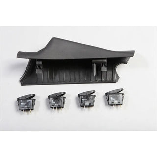Rugged Ridge A-Pillar 4 Switch Pod Black RHD: Fits Most Jeep Wrangler JK Models (2011-2018)