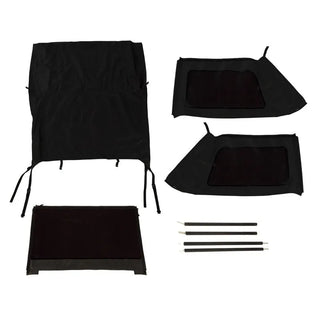 Rugged Ridge Montana Bowless Black Diamond Soft Top: Fits Most Jeep Wrangler JK Models (2007-2018)