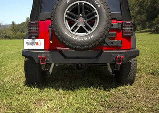 Rugged Ridge Spartan Full Width Rear Bumper: Fits Most Jeep Wrangler JK Models (2007-2018)
