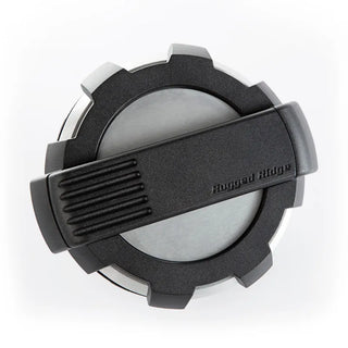 Rugged Ridge Elite Brushed Aluminum Fuel Door Non-Lock: Fits Most Jeep Wrangler Models (2007-2018)