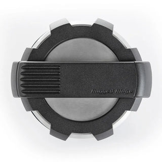 Rugged Ridge Elite Brushed Aluminum Fuel Door Non-Lock: Fits Most Jeep Wrangler Models (2007-2018)