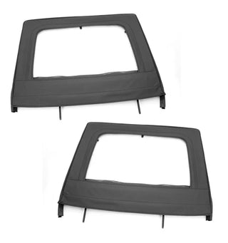Rugged Ridge Upper Soft Door Kit (REAR): Jeep Wrangler (07-18) - Black Diamond
