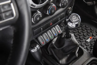 Rugged Ridge Lower Console Switch Panel: Fits Most Jeep Wrangler Models (2007-2018)