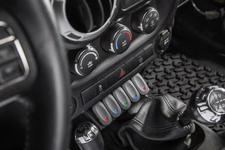 Rugged Ridge Lower Console Switch Panel: Fits Most Jeep Wrangler Models (2007-2018)