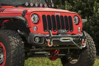 Rugged Ridge Arcus Front Bumper Set w/ Tray & Hooks: Jeep Wrangler (07-18) - Satin Black