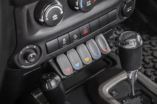 Rugged Ridge Lower Console Switch Panel: Fits Most Jeep Wrangler Models (2007-2018)