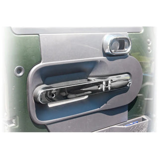 Rugged Ridge Chrome Front Door Handle Trim: Fits Most Jeep Wrangler Models (2007-2018)