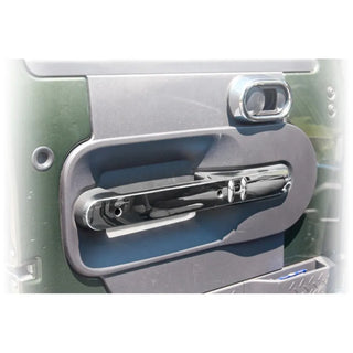 Rugged Ridge Chrome Front Door Handle Trim: Fits Most Jeep Wrangler Models (2007-2018)