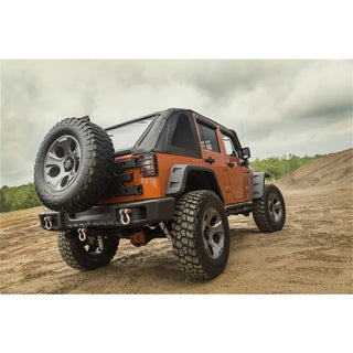 Rugged Ridge Bowless Soft Top Black Diamond 4-Door: Fits Most Jeep Wrangler Models (2007-2018)