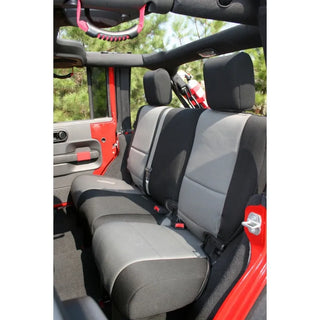 Rugged Ridge Neoprene Rear Seat Cover: Fits Most Jeep Wrangler Models (2007-2018) - Black/Gray