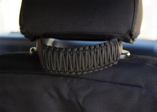 Rugged Ridge Paracord A-Pillar & Seat Mount Grab Handle (PAIR): Jeep Wrangler (07-18) - Black
