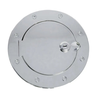 Rugged Ridge Stainless Steel Locking Gas Cap Door: Fits Most Jeep Wrangler Models (2007-2018)