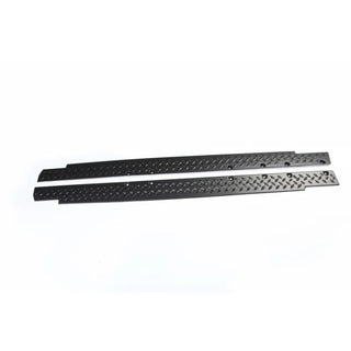 Rugged Ridge Black Diamond Plate Thermoplastic Rocker Guards: Jeep Wrangler (07-18)
