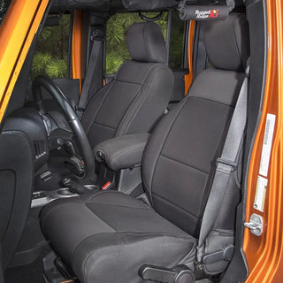 Rugged Ridge Neoprene Seat Cover Kit (F&R): Jeep Wrangler (07-18) / Grand Cherokee (05-10) - Black