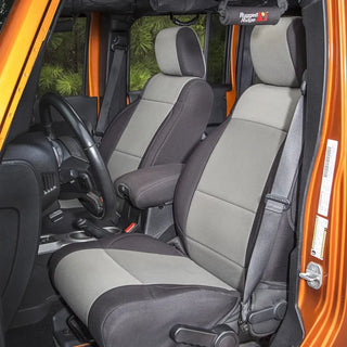 Rugged Ridge Neoprene Seat Cover Kit (F&R): Jeep Wrangler (07-18) - Black / Gray