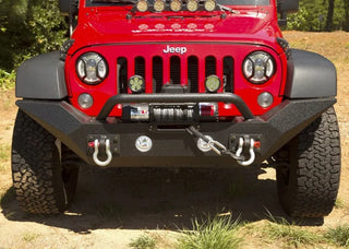 Rugged Ridge Spartan Front Bumper w/ Overrider: Fits Most Jeep Wrangler JK Models (2007-2018)