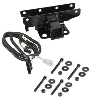 Rugged Ridge Receiver Hitch Kit w/ Wiring Harness: Fits Most Jeep Wrangler Models (2007-2018)