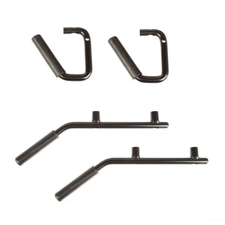 Rugged Ridge Steel Grab Handles Kit (F&R): Jeep Wrangler (07-18) / Grand Cherokee (05-10) w/ Hardware - Black