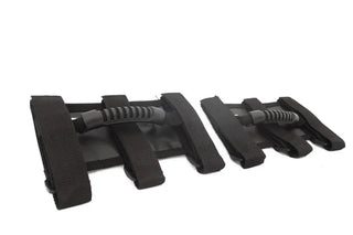 Rugged Ridge Steel Grab Handles Kit (F&R): Jeep Wrangler (07-18) / Grand Cherokee (05-10) w/ Hardware - Black