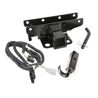 Rugged Ridge Receiver Hitch Kit w/ Wiring Harness & Tow Hook: Jeep Wrangler (07-18)