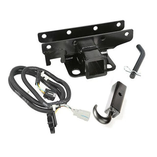Rugged Ridge Receiver Hitch Kit w/ Wiring Harness & Tow Hook: Jeep Wrangler (07-18)