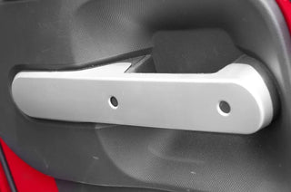 Rugged Ridge Silver Rear Door Handle Trim: Fits Most Jeep Wrangler Models (2007-2018)