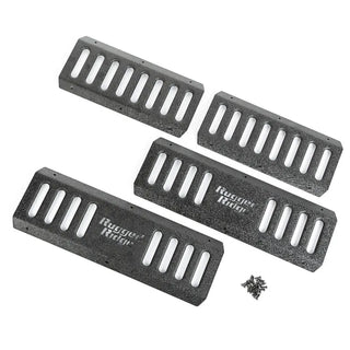 Rugged Ridge RRC Side Armor Guard Plates: Jeep Wrangler (07-18) w/ Hardware - Black