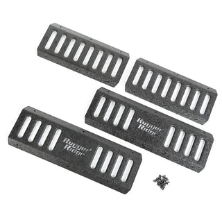 Rugged Ridge RRC Side Armor Guard Plates: Jeep Wrangler (07-18) w/ Hardware - Black