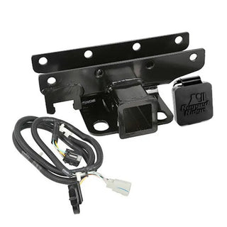 Rugged Ridge Receiver Hitch and Wiring Kit w/ RR Logo: Fits Most Jeep Wrangler Models (2007-2018)