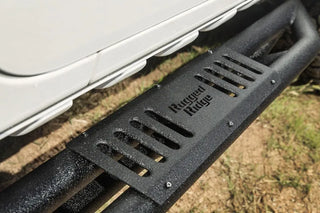 Rugged Ridge RRC Side Armor Guard Plates: Jeep Wrangler (07-18) w/ Hardware - Black