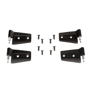 Rugged Ridge Black Powder Coated Door Hinge Kit: Jeep Wrangler JK 2-Door (2007-2018)