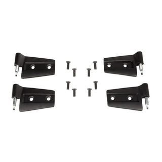 Rugged Ridge Black Powder Coated Door Hinge Kit: Jeep Wrangler JK 2-Door (2007-2018)