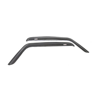 Rugged Ridge Smoked Acrylic Window Rain Deflectors: Fits Most Jeep Wrangler Models (2007-2018)