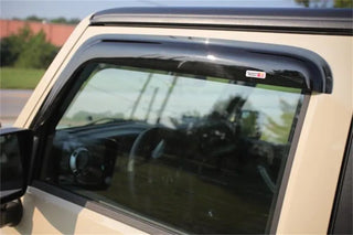 Rugged Ridge Smoked Acrylic Window Rain Deflectors: Fits Most Jeep Wrangler Models (2007-2018)