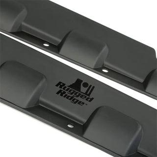 Rugged Ridge Matte Black Polycarbonate Rocker Guard Kit: Jeep Wrangler JK 4-Door (07-18)