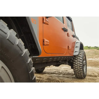 Rugged Ridge Matte Black Polycarbonate Rocker Guard Kit: Jeep Wrangler JK 4-Door (07-18)