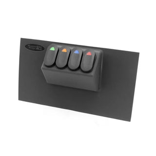 Rugged Ridge Lower Switch Panel Kit w/ 4 Rocker Switches: Jeep Wrangler (07-18) / Grand Cherokee (05-10)
