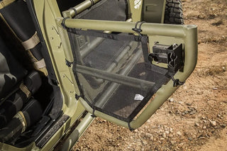 Rugged Ridge Rear Tube Door Covers Pair: Fits Most Jeep Wrangler JK Models (2007-2018) - Black