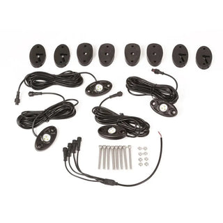 Rugged Ridge White 4-Piece LED Rock Light Kit: Fits Most Jeep Wrangler Models (2007-2018)