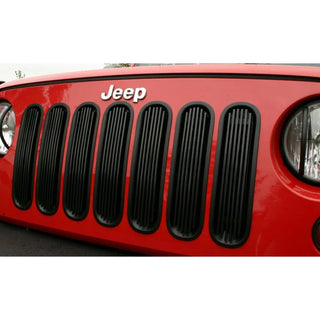 Rugged Ridge Billet Grille Insert Black: Fits Most Jeep Wrangler JK Models (2007-2018)