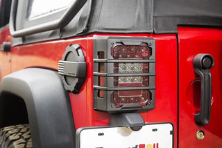 Rugged Ridge Black Elite Tail Light Guards: Fits Most Jeep Wrangler JK Models (2007-2018)