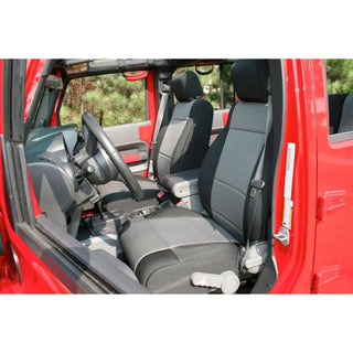 Rugged Ridge Neoprene Front Seat Covers: Fits Most Jeep Wrangler Models (2007-2018) - Gray/Black