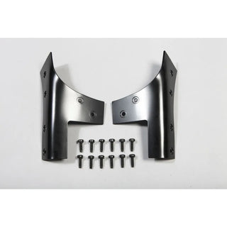 Rugged Ridge Black Powder-Coated Windshield Hinges (F&R): Fits Jeep Wrangler JK (07-18) w/ Hardware