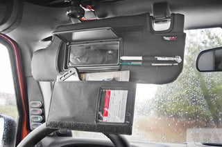 Rugged Ridge Sun Visor Organizer: Jeep Wrangler (07-18) / Grand Cherokee (05-10)