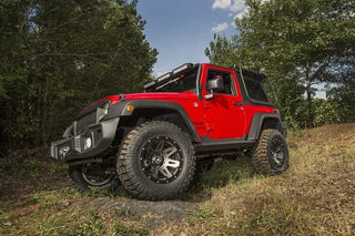 Rugged Ridge XHD One-Piece Rock Sliders (2 DOOR): Fits Most Jeep Wrangler Models (2007-2018)