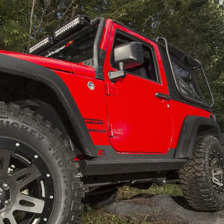 Rugged Ridge XHD One-Piece Rock Sliders (2 DOOR): Fits Most Jeep Wrangler Models (2007-2018)