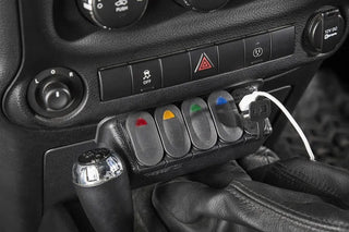 Rugged Ridge Lower Switch Panel Kit: Fits Most Jeep Wrangler Models (2007-2018)
