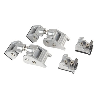 Rugged Ridge Silver Aluminum Hood Catch Kit: Fits Most Jeep Wrangler Models (2007-2018)