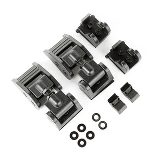 Rugged Ridge Textured Black Aluminum Hood Catches: Fits Most Jeep Wrangler Models (2007-2018)